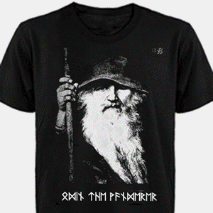 Odin the Wanderer t-shirt (white ink)