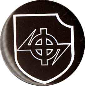 Wolfs Hook Celtic Cross button